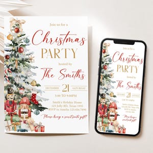 Gold Christmas Evite