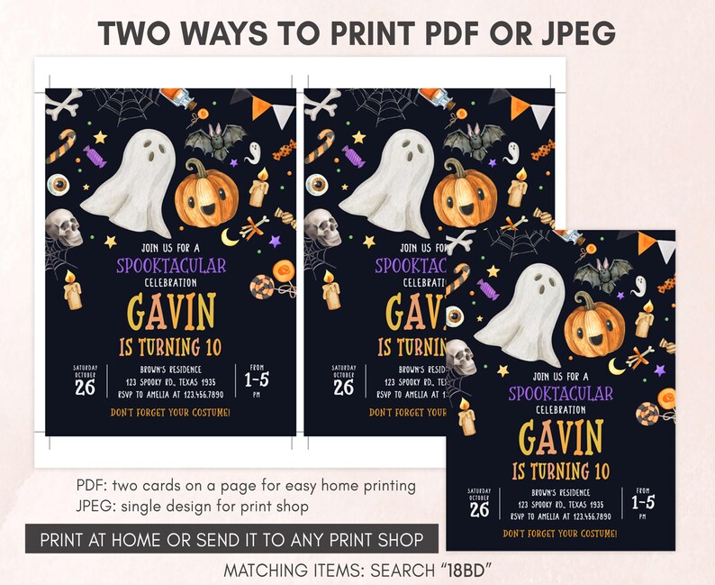 Spooktacular Halloween Invitation Template