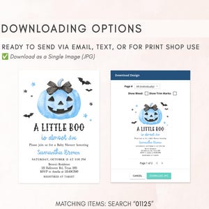 Minimalist A Little Boo Invites