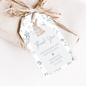 Boy Bunny Favor Tag