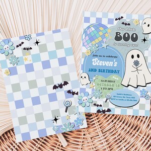 two children's birthday cards sitting on top of a wicker basket