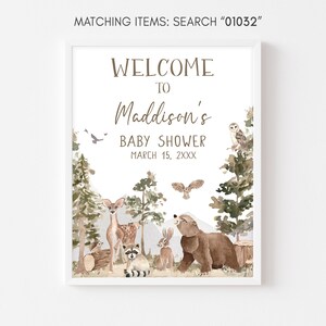 a picture of a baby shower sign with animals