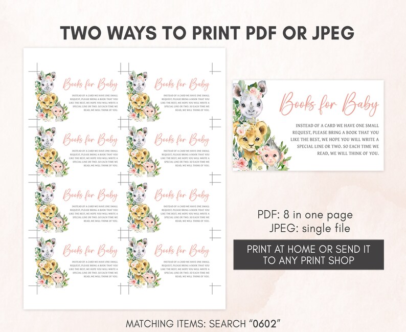 two ways to print for a baby shower