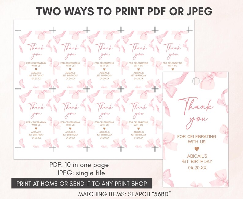 two ways to print a thank card for a friend