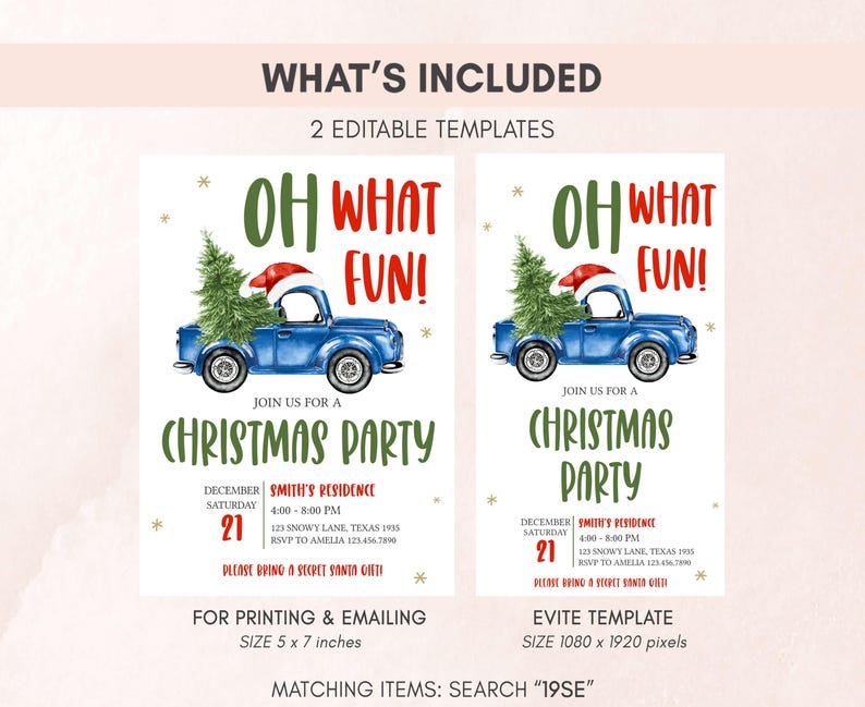 Holiday Party Invitation Set