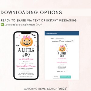 Girl A Little Boo Mobile Invitation