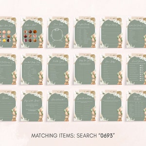 a set of nine matching items for a wedding