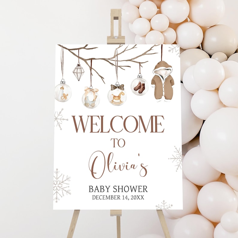 A Merry Little Baby Welcome Sign