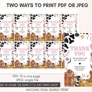 two ways to print a thank you card