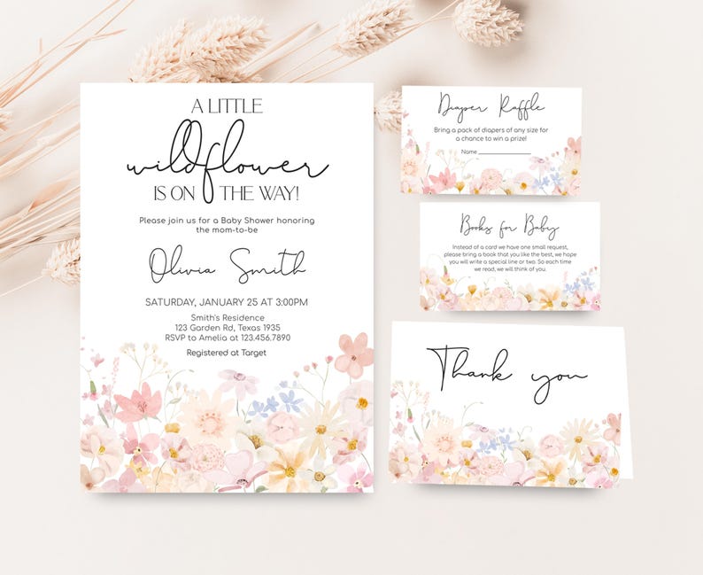 A Little Wildflower Invitation Set