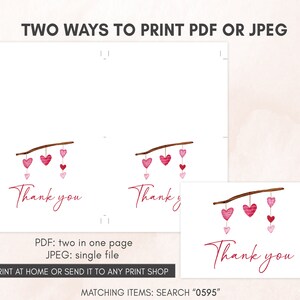 two ways to print a thank you card