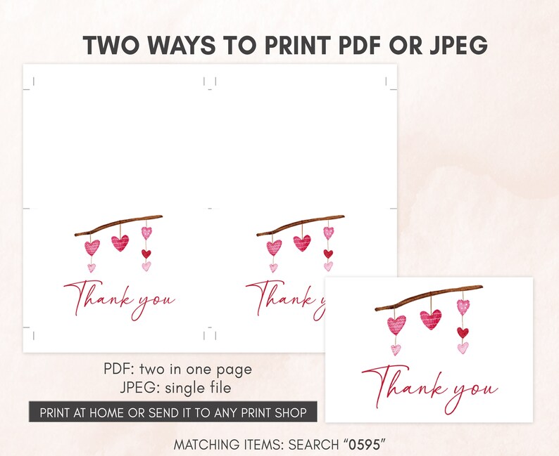 two ways to print a thank you card