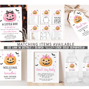 Pink Minimalist A Little Boo Printable Template