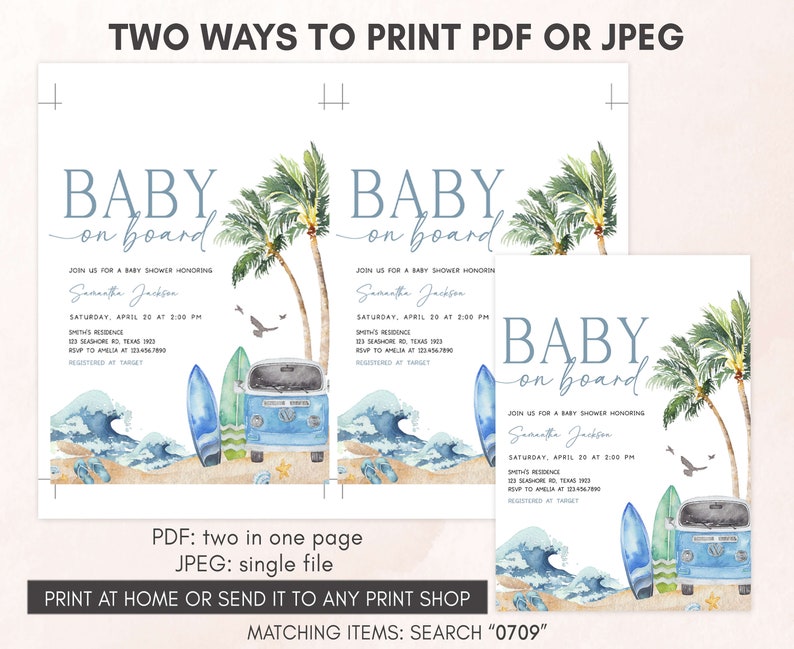 two ways to print a baby on board baby announcement