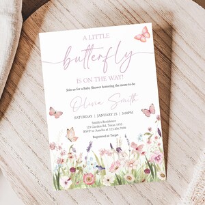 Butterfly Baby Shower Invitation