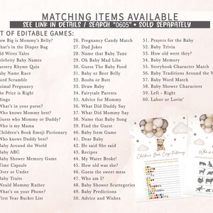 May include: A printable set of baby shower games with a light brown and white color scheme. The games include "How Big is Mommy's Belly?", "What's in the Diaper Bag", "Old Wives Tales", "Celebrity Baby Names", "Nursery Rhyme Quiz", "Baby Name Race", "Word Scramble", "Animal Pregnancy", "The Price is Right", "Bingo", "What's in your purse?", "Who knows Mommy best?", "Guess who Mommy or Daddy?", "Who is my Mama", "Children's Book Emoji Pictionary", "Who knows Daddy best?", "Baby Around the World", "Baby ABC", "Baby Shower Memory Game", "Time Capsule", "Over or Under", "Baby Traits", "Would Mommy Rather", "What's on your Phone?", "First Year Bucket List", "Pregnancy Candy Match", "Dad Jokes", "Name that Baby Tune", "Oh Baby Mad Libs", "Guess The Baby Food", "Baby or Beer Belly", "Boobs or Butt", "Draw Baby", "Fairytale Parents", "Advice for Mommy", "What Did Daddy Say", "What Did Mommy Say", "Name that Baby Song", "Find the Guest", "Baby Item Game", "Dear Baby", "He said She said", "Recipes", "My Water Broke!", "How old was she?", "Guess the sweet mess", "Who am I?", "Baby Shower Scattegories", "Baby Predictions", "Advice and Wishes", "Prayers for the Baby", "Baby Trivia", "How old were they?", "Baby Memory", "Storybook Character Match", "Baby Traditions Around the World", "Baby Word Match", "Baby Shower Characters", "Left - Right", "Labor or Lovin'".