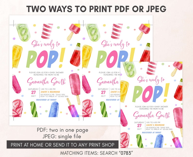 Popsicle Invitation Template
