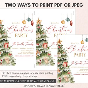 Christmas Trees Invitation Template