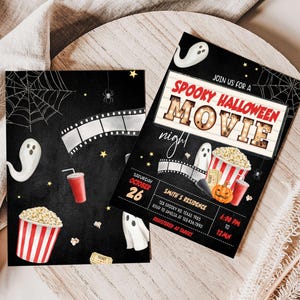 Movie Night Halloween Invite