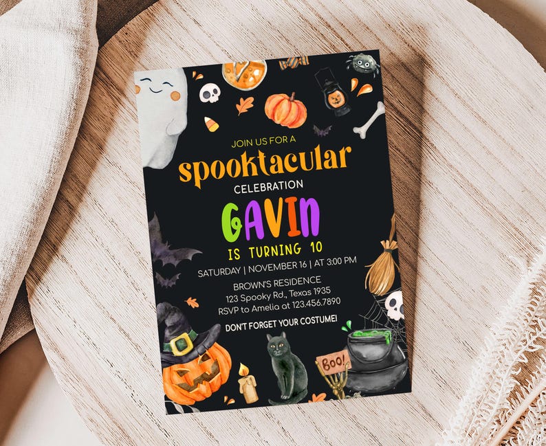 Halloween Birthday Party Invitation