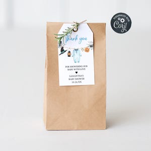 Blue A Little Boo Favor Tags