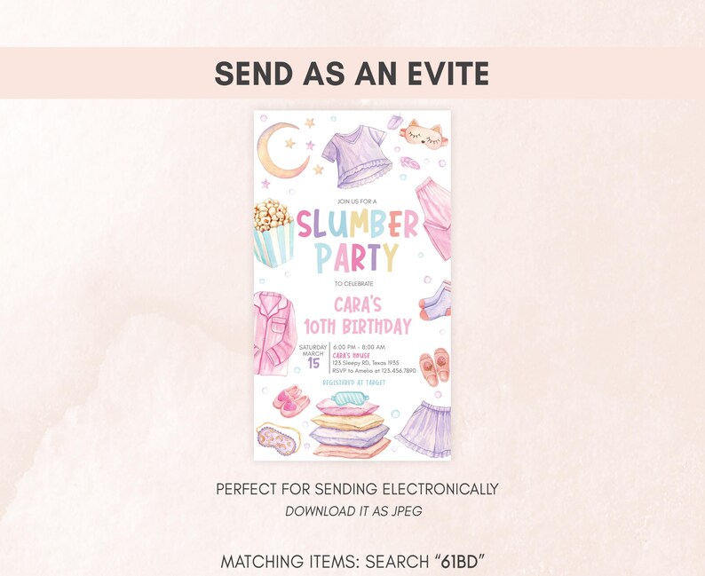 Slumber Party Send as evite
