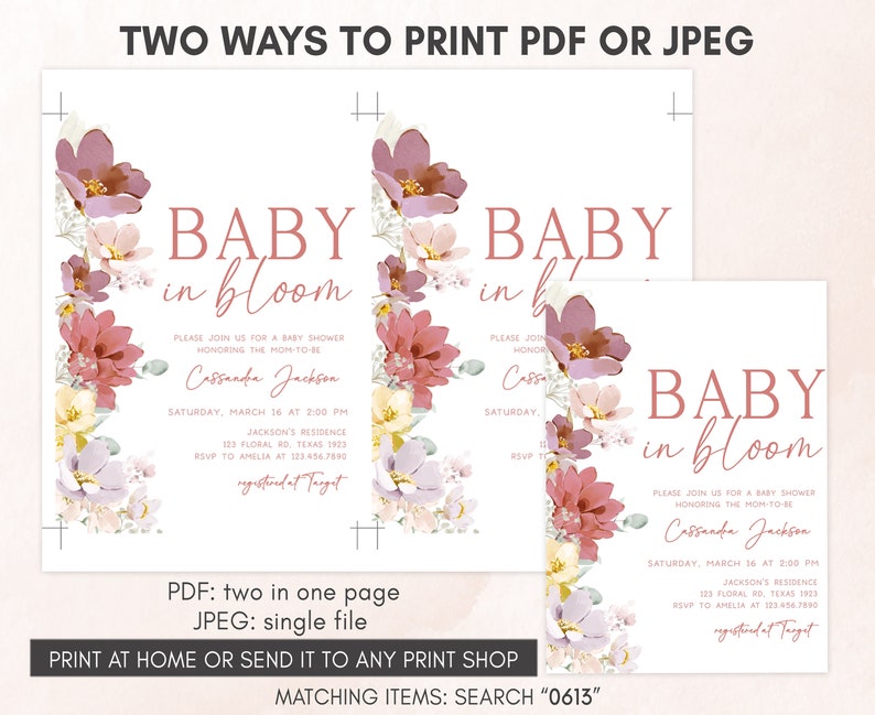 two ways to print a baby in bloom baby in bloom baby in bloom baby in
