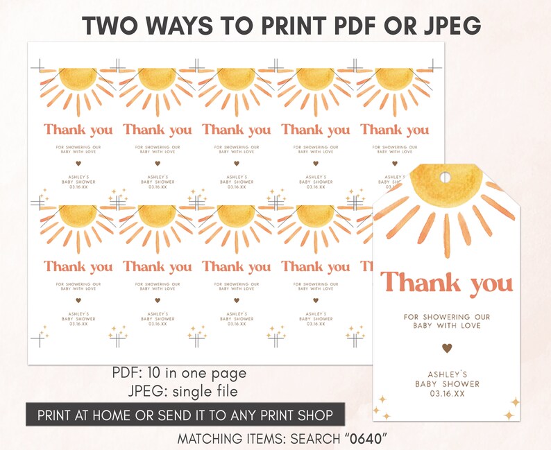 two tags with the words two ways to print on them