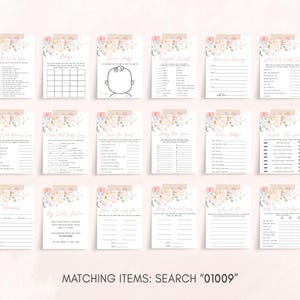 Baby in Bloom Baby Shower Games Pack
