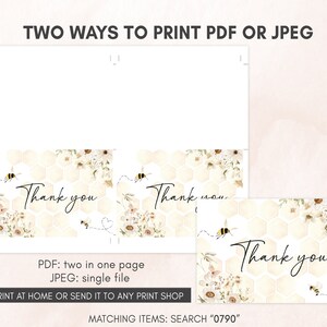 Floral Bee Thank You Card