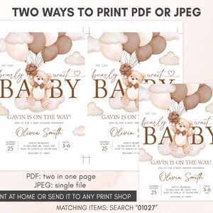 two baby shower party tickets with balloons