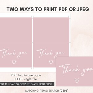 two ways to print a thank you card