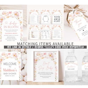 a set of matching items available for a baby shower