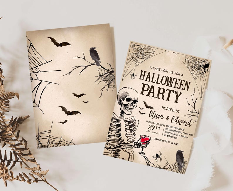 Vintage Halloween Invite