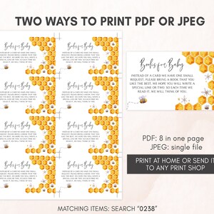 Editable Bee Baby Shower Invitation Set Sweet as Can Bee Baby Shower Invite Pack Gender Neutral Honey Bee Invitation Printable Template 0238 image 5