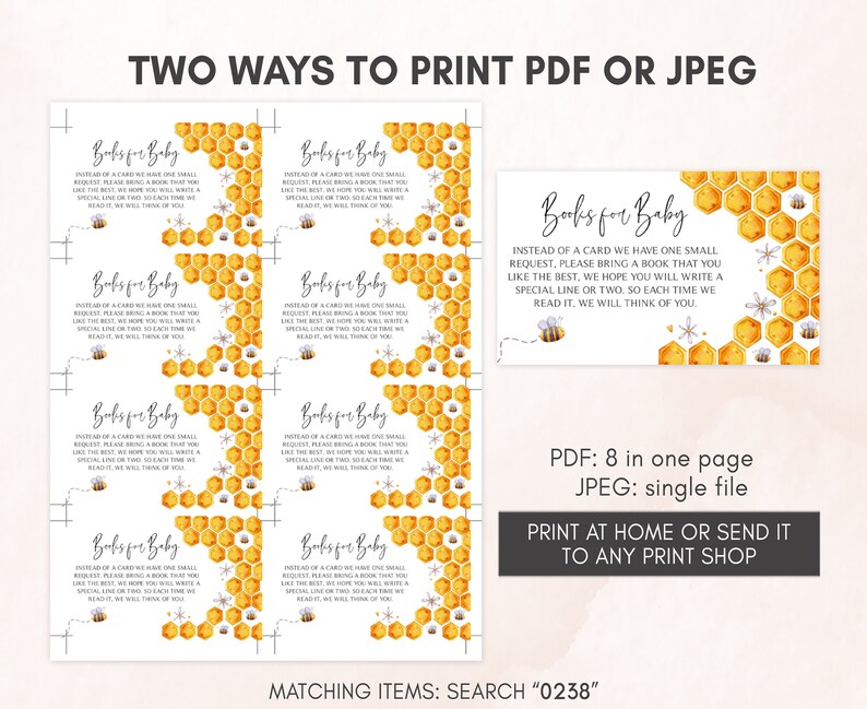 Editable Bee Baby Shower Invitation Set Sweet as Can Bee Baby Shower Invite Pack Gender Neutral Honey Bee Invitation Printable Template 0238 image 5
