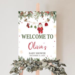 Santa Baby Clothes Welcome Sign