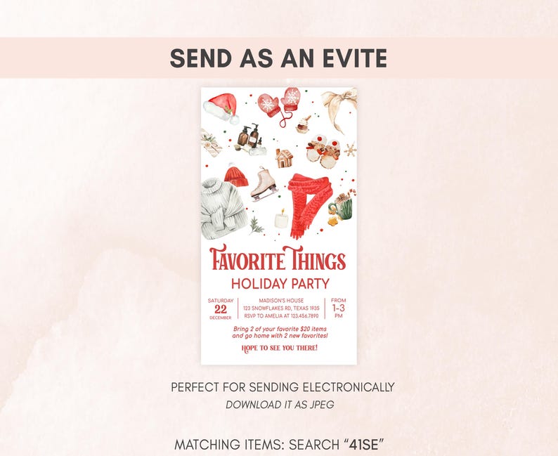 Gift Exchange Party Evite