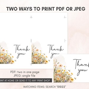 two ways to print a thank card