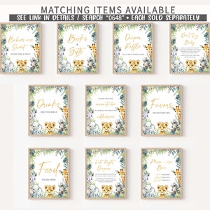 Paquete editable de juegos de baby shower Wild One, paquete de juegos de baby shower Jungle Safari, plantilla de juegos de baby shower de animales de Greenery Safari, 0648 imagen 6