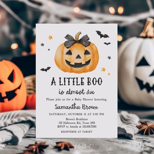 A Little Boo Baby Shower Invitation
