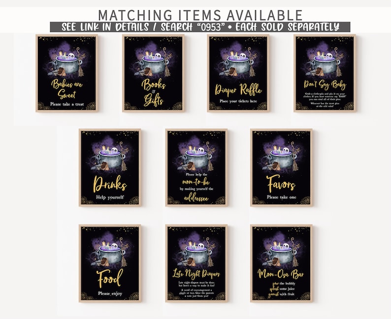 Gold Gothic Baby is Brewing Signs