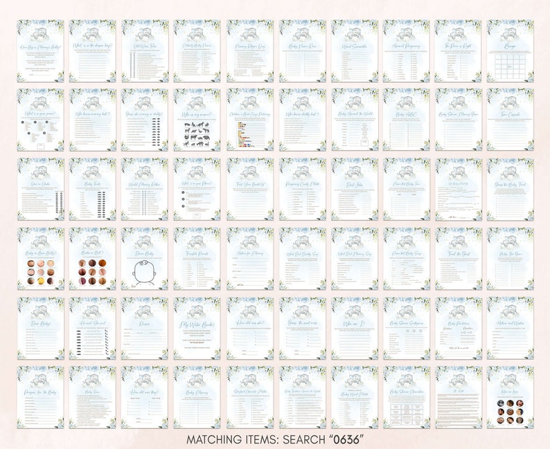 a sheet of paper with a bunch of different things on it