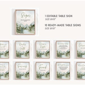 Oh Boy Adventure Table Signs