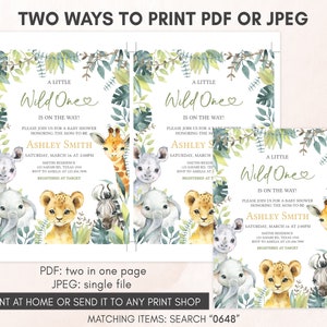 two baby animals and a giraffe are on the same sheet of paper