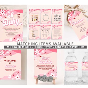 Paquete de juegos de baby shower Retro Groovy Valentine Sweetheart editable, paquete de juegos de baby shower de San Valentín, juego de juegos de baby shower de corazón rojo, 0590 imagen 2