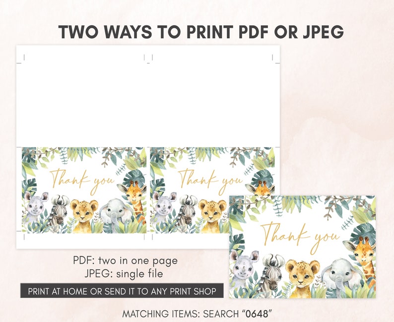 two ways to print a thank card with koalas and eucalyptus leaves