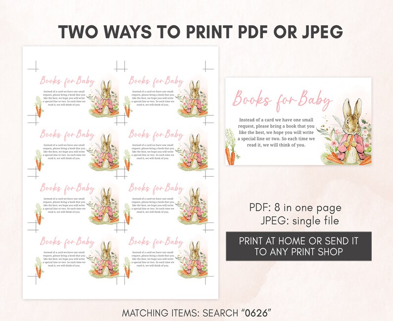 two ways to print for a baby shower