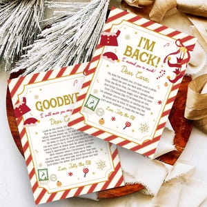 Bewerkbare elfenaankomst en afscheidsbrief, ik ben terug elfenwelkomstbrief, kerstelfbrief, elfenbrief voor kinderen, afscheidsbrief elfen, 74SE