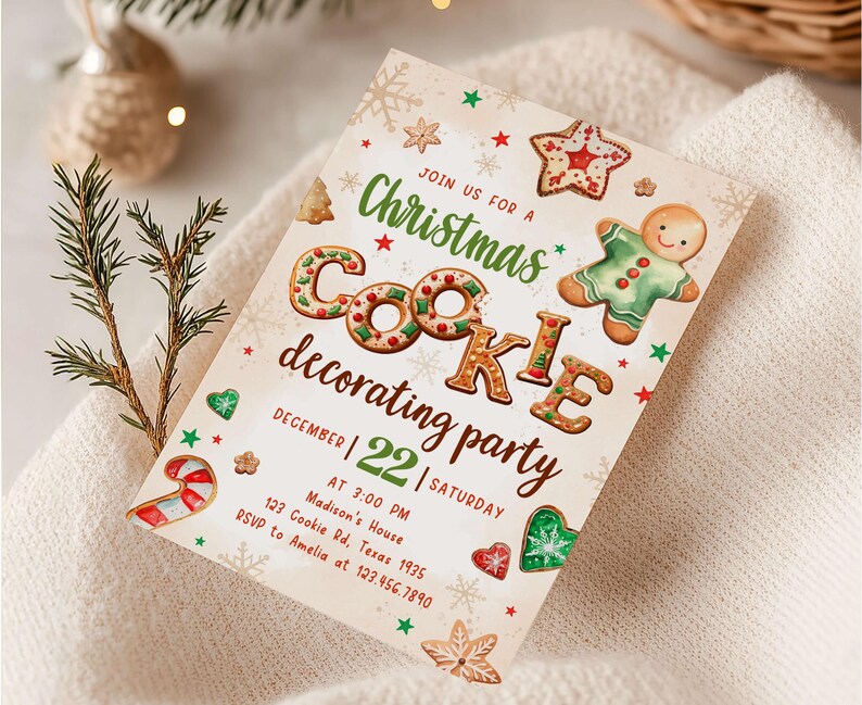 Christmas Cookie Invitation